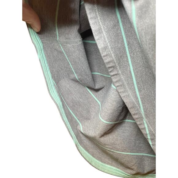 Lululemon Women‎ 4 Run First Base Tank Cliff Hanger Stripe Grey Mint Green Blue - Picture 8 of 13